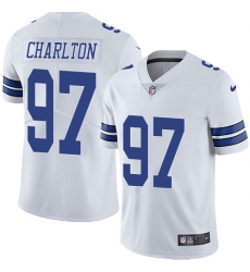 Men's Nike Dallas Cowboys #97 Taco Charlton White Vapor Untouchable Limited Player NFL Jersey
