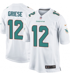 Men's Nike Miami Dolphins #12 Bob Griese Game White NFL Jersey