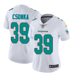 Women's Nike Miami Dolphins #39 Larry Csonka Elite White NFL Jersey