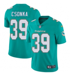 Youth Nike Miami Dolphins #39 Larry Csonka Aqua Green Team Color Vapor Untouchable Limited Player NFL Jersey