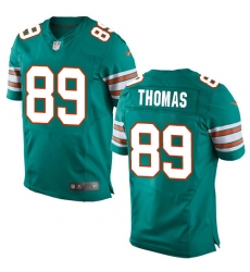 Men's Nike Miami Dolphins #89 Julius Thomas Elite Aqua Green Alternate NFL Jersey