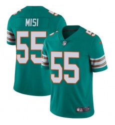 Youth Nike Miami Dolphins #55 Koa Misi Elite Aqua Green Alternate NFL Jersey
