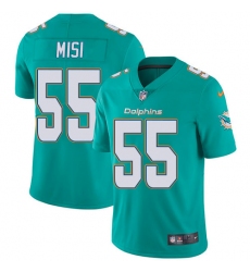 Youth Nike Miami Dolphins #55 Koa Misi Elite Aqua Green Team Color NFL Jersey