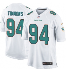 Men's Nike Miami Dolphins #94 Lawrence Timmons Game White NFL Jersey