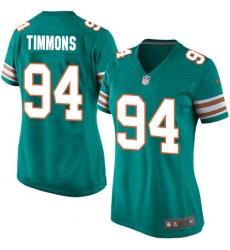 Women's Nike Miami Dolphins #94 Lawrence Timmons Game Aqua Green Alternate NFL Jersey
