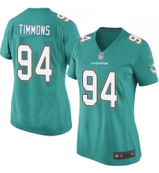 Women's Nike Miami Dolphins #94 Lawrence Timmons Game Aqua Green Team Color NFL Jersey
