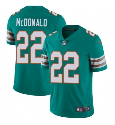 Men's Nike Miami Dolphins #22 T.J. McDonald Aqua Green Alternate Vapor Untouchable Limited Player NFL Jersey