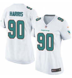 Women's Nike Miami Dolphins #90 Charles Harris Game White NFL Jersey