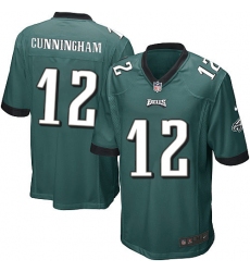Men's Nike Philadelphia Eagles #12 Randall Cunningham Game Midnight Green Team Color NFL Jersey