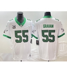 Men's Nike Philadelphia Eagles #55 Brandon Graham White 2023 F.U.S.E. Vapor Untouchable C Stitched Football Jersey