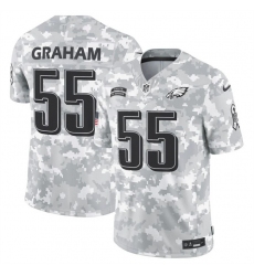 Men's Philadelphia Eagles #55 Brandon Graham 2024 F.U.S.E Arctic Camo Salute To Service Limited Stitched Football Jersey