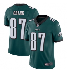 Men's Nike Philadelphia Eagles #87 Brent Celek Midnight Green Team Color Vapor Untouchable Limited Player NFL Jersey