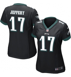 Women's Nike Philadelphia Eagles #17 Alshon Jeffery Game Black Alternate NFL Jersey