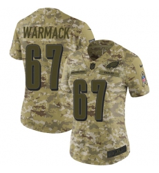 Women's Nike Philadelphia Eagles #67 Chance Warmack Limited Camo 2018 Salute to Service NFL Jersey