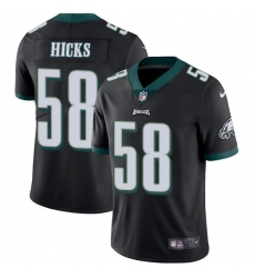 Men's Nike Philadelphia Eagles #58 Jordan Hicks Black Alternate Vapor Untouchable Limited Player NFL Jersey