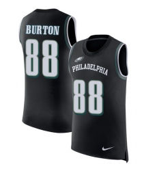 Men's Nike Philadelphia Eagles #88 Trey Burton Limited Black Rush Player Name & Number Tank Top NFL Jersey