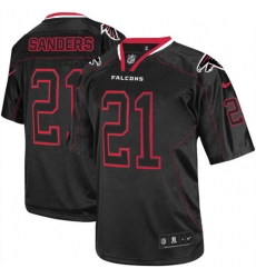 Men's Nike Atlanta Falcons #21 Deion Sanders Elite Lights Out Black NFL Jersey