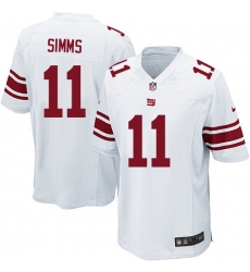 Men's Nike New York Giants #11 Phil Simms Game White NFL Jersey