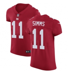 Men's Nike New York Giants #11 Phil Simms Red Alternate Vapor Untouchable Elite Player NFL Jersey