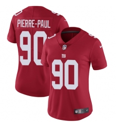 Women's Nike New York Giants #90 Jason Pierre-Paul Red Alternate Vapor Untouchable Limited Player NFL Jersey