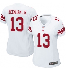 Women's Nike New York Giants #13 Odell Beckham Jr Game White NFL Jersey
