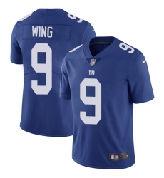 Youth Nike New York Giants #9 Brad Wing Elite Royal Blue Team Color NFL Jersey