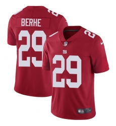 Youth Nike New York Giants #29 Nat Berhe Elite Red Alternate NFL Jersey