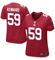 Women's Nike New York Giants #59 Devon Kennard Game Red Alternate NFL Jersey