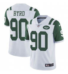 Men's Nike New York Jets #90 Dennis Byrd White Vapor Untouchable Limited Player NFL Jersey