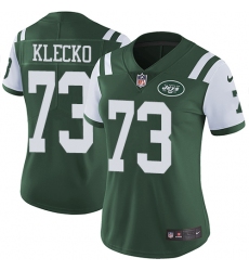 Women's Nike New York Jets #73 Joe Klecko Green Team Color Vapor Untouchable Limited Player NFL Jersey