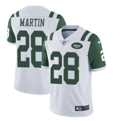 Men's Nike New York Jets #28 Curtis Martin White Vapor Untouchable Limited Player NFL Jersey