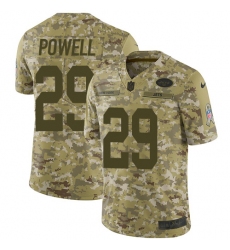 Men's Nike New York Jets #29 Bilal Powell Limited Camo 2018 Salute to Service NFL Jersey