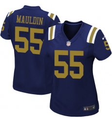 Women's Nike New York Jets #55 Lorenzo Mauldin Game Navy Blue Alternate NFL Jersey