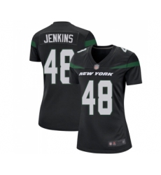 Women's New York Jets #48 Jordan Jenkins Game Black Alternate Football Jersey