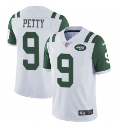 Men's Nike New York Jets #9 Bryce Petty White Vapor Untouchable Limited Player NFL Jersey