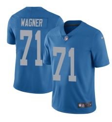 Men's Nike Detroit Lions #71 Ricky Wagner Elite Blue Alternate NFL Jersey