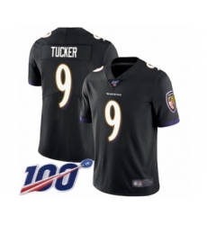 Men's Baltimore Ravens #9 Justin Tucker Black Alternate Vapor Untouchable Limited Player 100th Season Football Jersey Men's Baltimore Ravens #9 Justin Tucker Black Alternate Vapor Untouchable Limited Player 100th Season Football Jersey