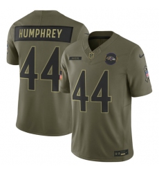 Men's Baltimore Ravens #44 Marlon Humphrey Olive 2025 Salute to Service Limited Football Stitched Jersey Men's Baltimore Ravens #44 Marlon Humphrey Olive 2025 Salute to Service Limited Football Stitched Jersey