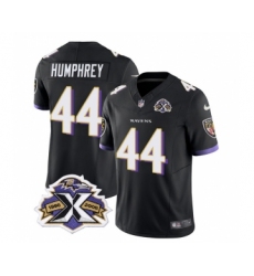 Men's Nike Baltimore Ravens #44 Marlon Humphrey Black 2023 F.U.S.E Throwback Vapor Limited Stitched Jersey Men's Nike Baltimore Ravens #44 Marlon Humphrey Black 2023 F.U.S.E Throwback Vapor Limited Stitched Jersey