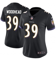 Women's Nike Baltimore Ravens #39 Danny Woodhead Black Alternate Vapor Untouchable Limited Player NFL Jersey
