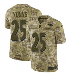 Men's Nike Baltimore Ravens #25 Tavon Young Limited Camo 2018 Salute to Service NFL Jersey
