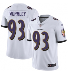 Youth Nike Baltimore Ravens #93 Chris Wormley White Vapor Untouchable Limited Player NFL Jersey