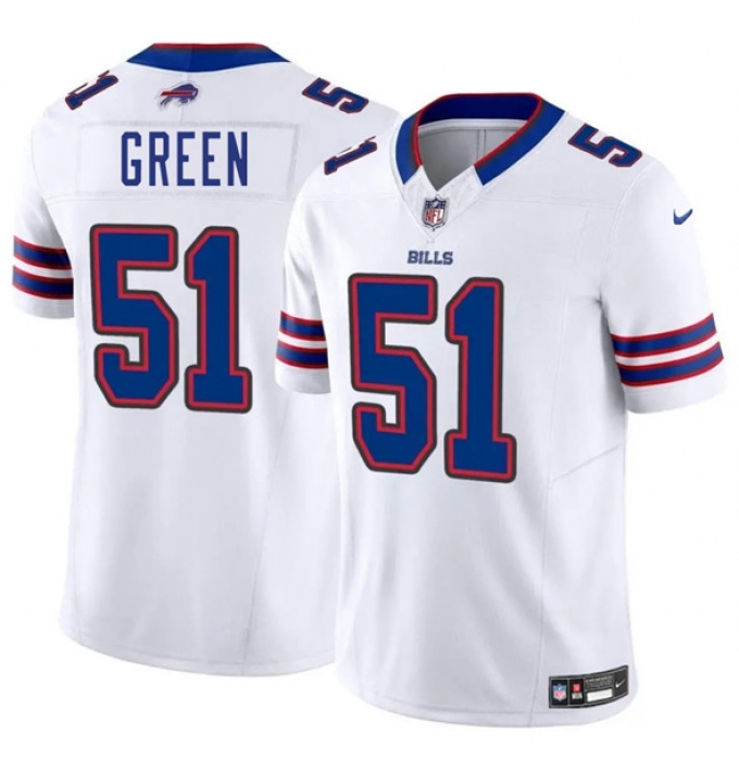 Men's Buffalo Bills #51 Kendrick Green White 2025 F.U.S.E. Vapor Untouchable Limited Football Stitched Jersey