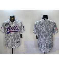 Men's Buffalo Bills Blank 2024 Arctic Camo Salute To Service Stitched Baseball Jersey