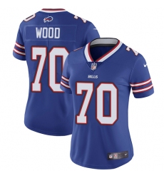 Women's Nike Buffalo Bills #70 Eric Wood Royal Blue Team Color Vapor Untouchable Limited Player NFL Jersey