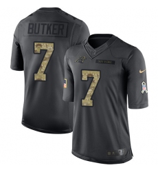 Youth Nike Carolina Panthers #7 Harrison Butker Limited Black 2016 Salute to Service NFL Jersey