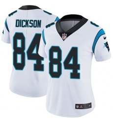 Women's Nike Carolina Panthers #84 Ed Dickson White Vapor Untouchable Limited Player NFL Jersey