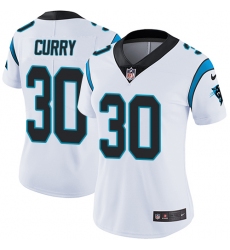 Women's Nike Carolina Panthers #30 Stephen Curry White Vapor Untouchable Limited Player NFL Jersey