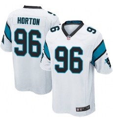 Men's Nike Carolina Panthers #96 Wes Horton Game White NFL Jersey