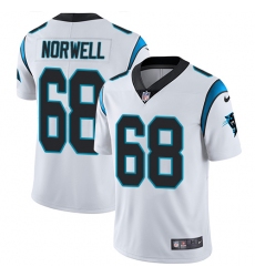 Men's Nike Carolina Panthers #68 Andrew Norwell White Vapor Untouchable Limited Player NFL Jersey